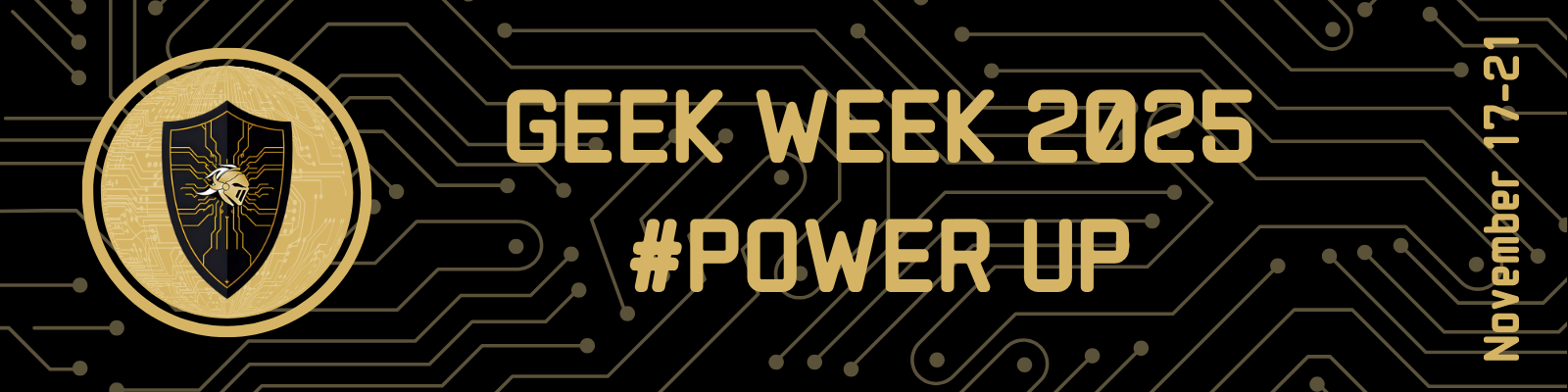 Decorative image advertising Geek Week 2025